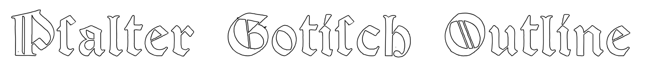 Psalter Gotisch Outline